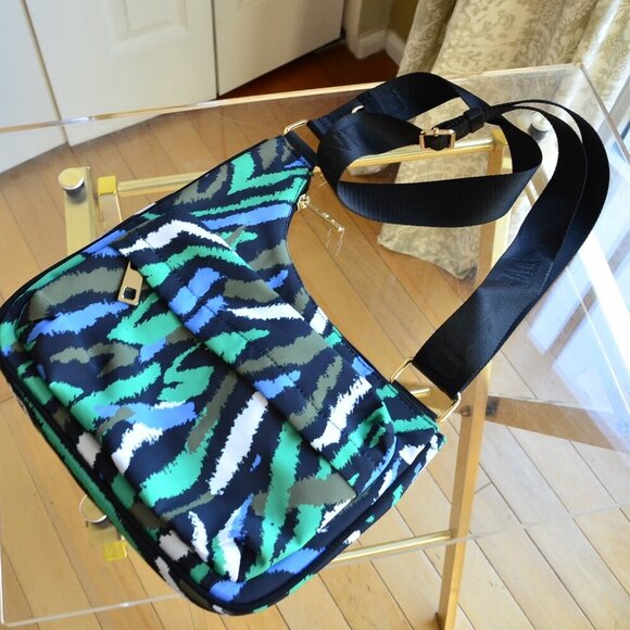 Diane von Furstenberg DVF for Target - Zebra Green Utility Crossbody Bag - Picture 1 of 10